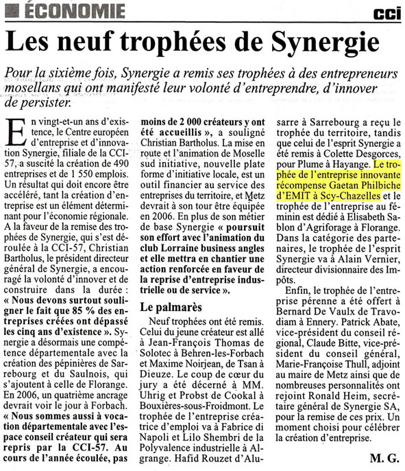 Trophee de l'entreprise innovante